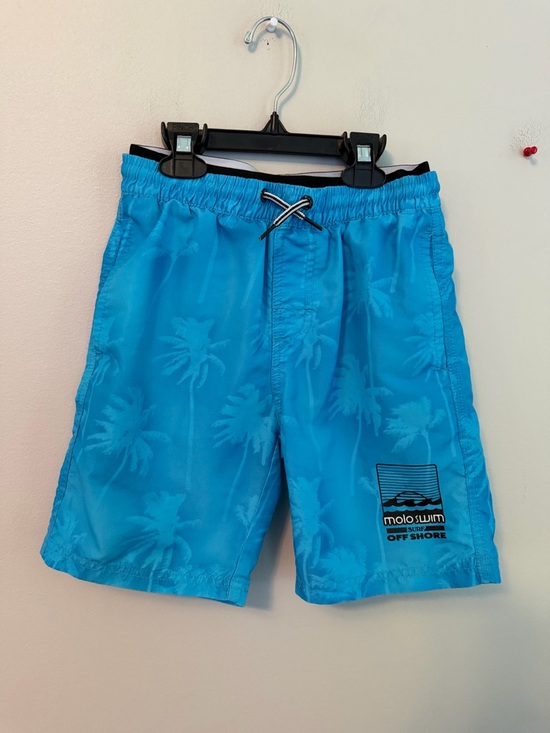 Molo Other - Molo Blue Palm-Print Swim Trunks